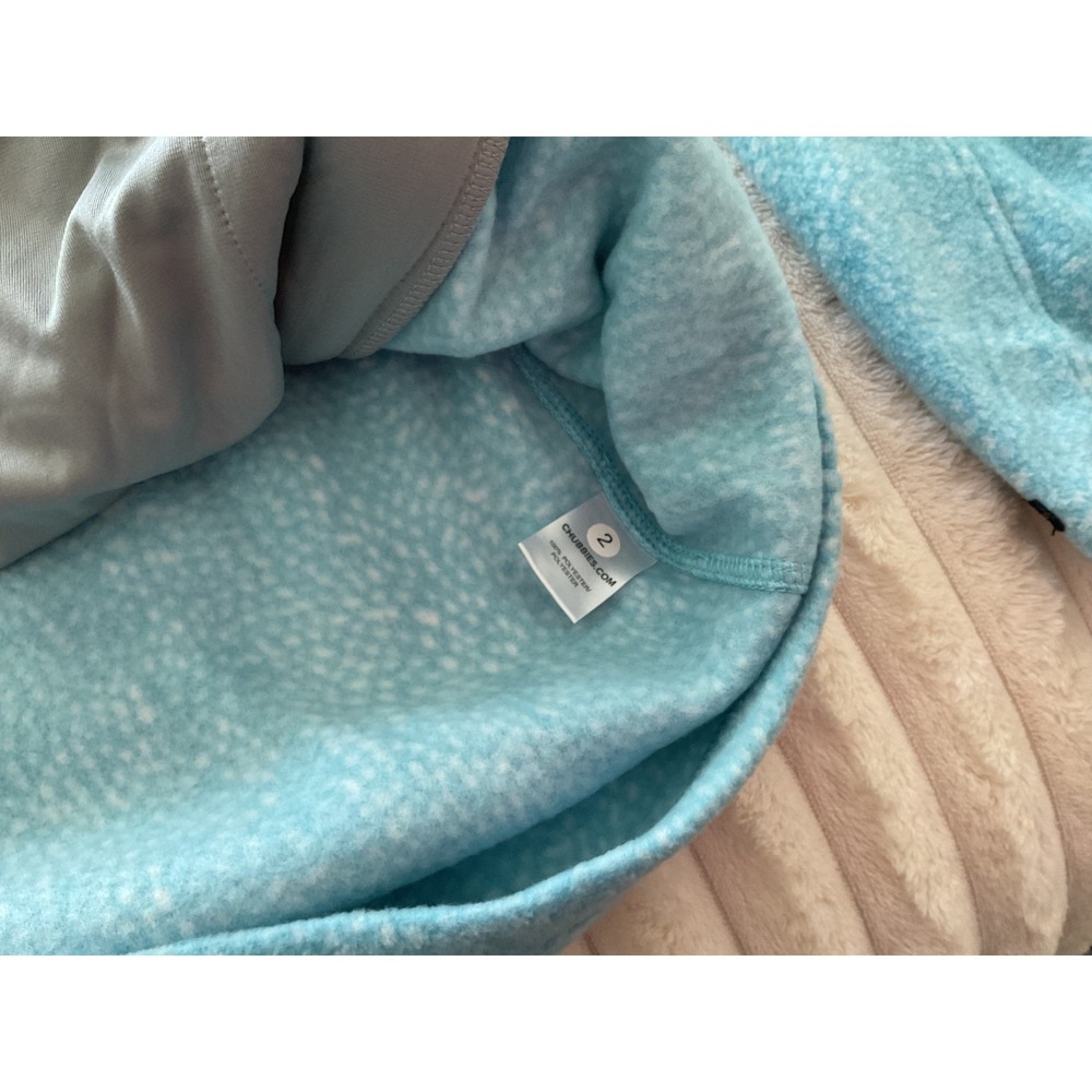 Chubbies Men's Aqua Speckled Fleece 1/4 Zip Pullover XX Large - Picture 8 of 8